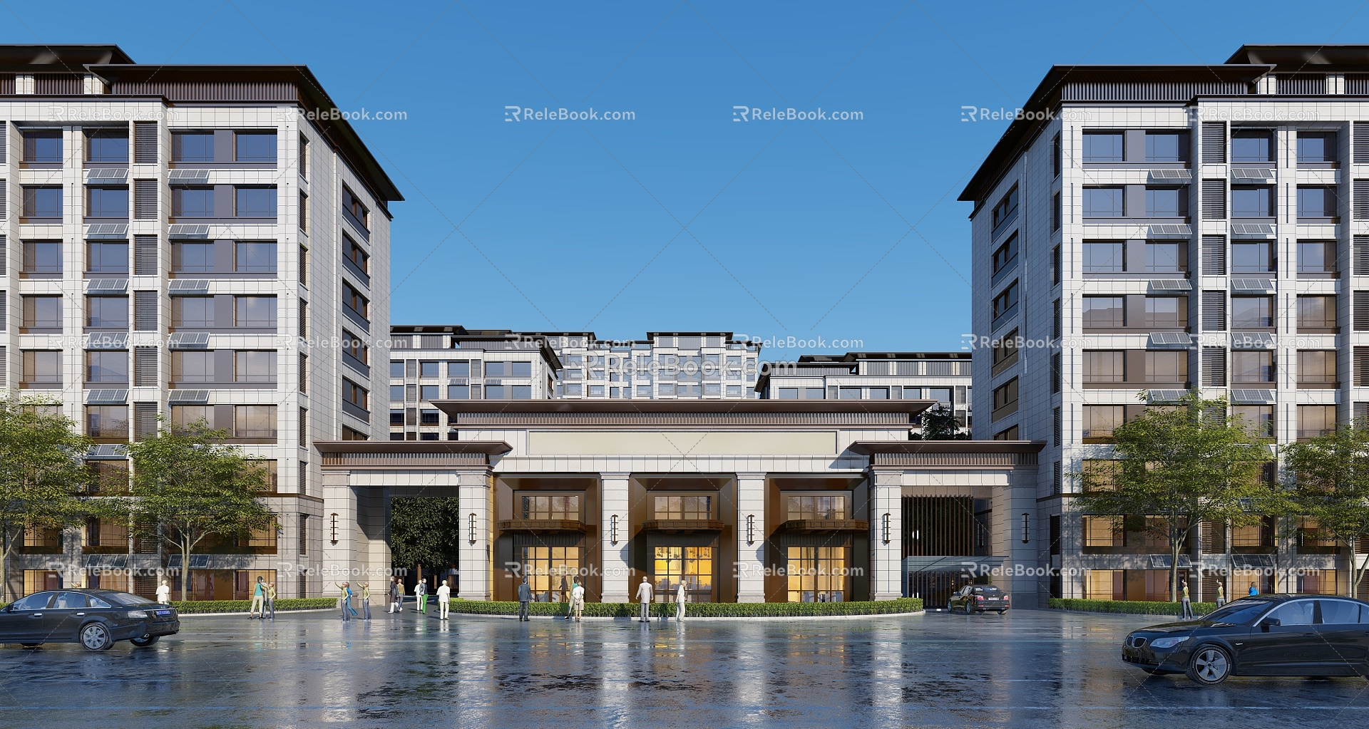 Jianou Gate Sales Department Real Estate Club Jianou Residential District Entrance 3d model