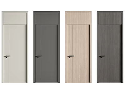 Modern Hinged Doors In Various Colors For Home Interior Design 3d model