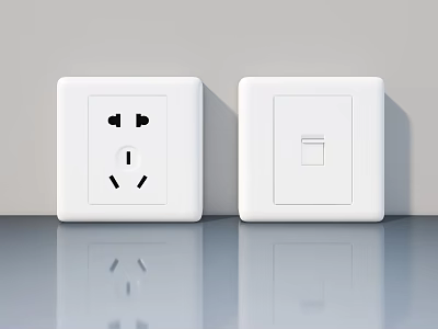 Modern Interior Hinged Door With Smooth White Surface And Durable Hinges For Home Use 3d model