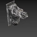 Detailed Ancient Egyptian Female Sphinx Stone Statue With Weathered Features