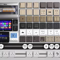 Modern Switch Panel Combination Socket Panel Mobile Rail Socket 3d model