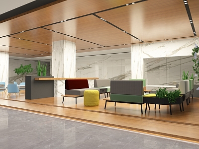 Modern leisure area Rest area Negotiation area Reception area Tea area 3d model