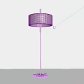 Minimalist Floor Lamp With Black Pole White Shade And Round Base