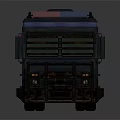Dark Blue Police Military Vehicle With 313 Marking And Emergency Lights