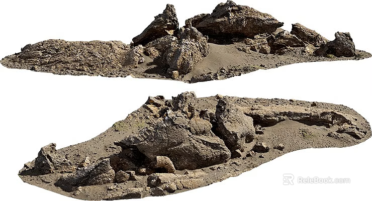 Natural Rockery Stones For Outdoor Garden Landscape Decoration With Stacked Structure And Textured Surface 3d model 