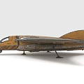 Sci-fighter aircraft space plane spaceship 3d model