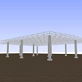 Industrial Equipment Steel Structure Framework Of Modern Factory Building With Support Columns