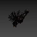 Natural Coral Reef Decor With Rocky Base And Mossy Surface Branches