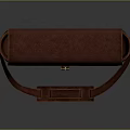 Brown Leather Bag With Metal Buckle And Adjustable Shoulder Strap