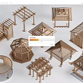 Modern landscape gallery landscape pavilion landscape framework pavilion skeleton 3d model