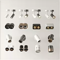 Various Modern Design Downlights and Spotlights in Different Styles for Interior Lighting 3d model