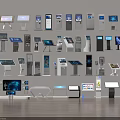 Modern Public Facilities Featuring Interactive Self Service Kiosks And Digital Screens