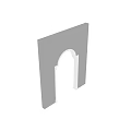White Decorative Arch Component With Ornate Frame For Interior Architectural Design