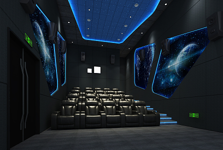 Modern Cinema Hall 3d model