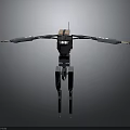 Black Mechanical Robot With Extended Arms And Multi Joint Leg Structure 3d model