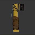 Yellow Hammer With Brown Leather Straps And Black Head Design