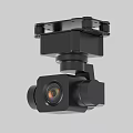 Professional Black Camera Gimbal with Mounting Bracket and Lens