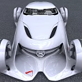 Mercedes Benz Futuristic Concept Car With Sleek Body And Unique Wheels