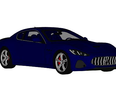 Blue Sports Car With Sleek Exterior Design And Modern Luxury Styling 3d model