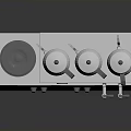Stainless Steel Modern Kitchen Electronic Appliance With Three Kettles Control Panel And Heating Plate