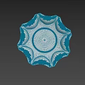 Silver Decorative Plate With Intricate Carved Edges And Shiny Surface On Wooden Background