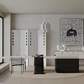 Modern table combination 3d model
