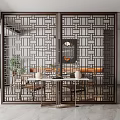 New Chinese-style partition porch partition 3d model