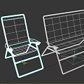 Foldable Blue Mesh Outdoor Chairs With Breathable Design And Silver Metal Frame