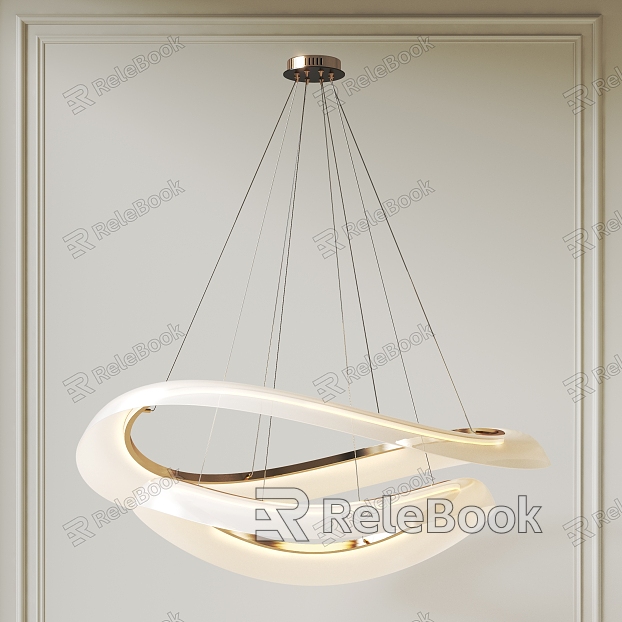 Ring Chandelier Light Luxury Chandelier Glass Chandelier Double Layer Chandelier Art Chandelier model