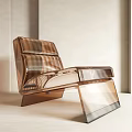 Stylish Amber Acrylic Leisure Chair With Transparent Frame And Modern Ergonomic Design