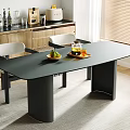 Modern Matte Black Dining Table Set With Chic Chairs For Bright Cozy Home Dining Area