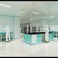 Modern laboratory purification plant 3d model