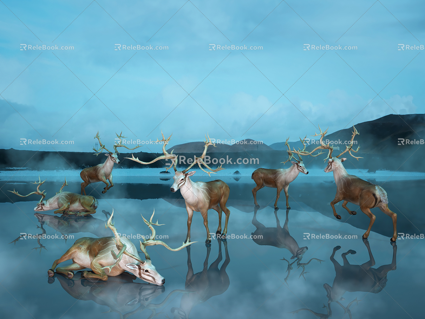 Modern Elk 3d model