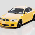 Yellow BMW M3 Coupe With Sporty Design And Black Alloy Wheels