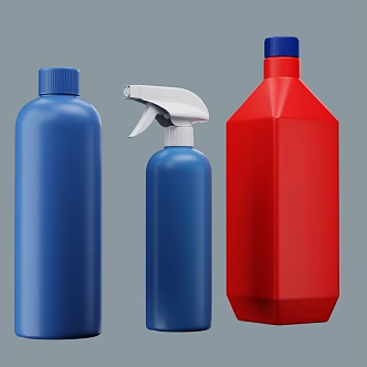 Toilet Cleaner Dredging Agent Detergent Degreaser Disinfectant Bottle Bathroom Bottle Kitchen Cleaner Bottle 3d model