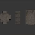Detailed 3D Models of Organ Structures and Hair Components in Gray Design