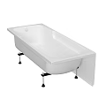 White Modern Bathtub With Sleek Design Smooth Edges And Ergonomic Shape