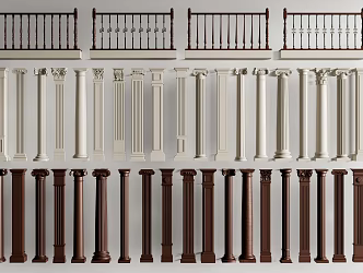 European Roman Column Simple European Roman Column Gypsum Column Gypsum Line European Architectural Component Arch Railing Column 3d model