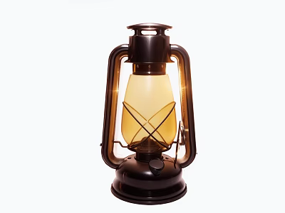 Vintage Table Lamp with Classic Glass Shade Metal Frame and Warm Light for Home Decor 3d model