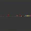 Modern Toy Train Railway Set With Red Tracks And Colorful Blocks