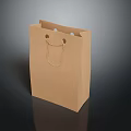 Brown Kraft Paper Shopping Bag with Handle for Daily Use and Carry Items