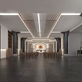New Chinese Classroom Guoxue Lecture Hall 3d model