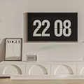 White TV Stand With Arched Drawers Vogue Frame Potted Plant And Wall Display 22 08