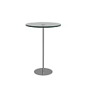 Stylish Modern Side Table With Round Glass Top And Sturdy Metal Base