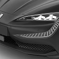 Black Sleek Modern Electric Sedan With LED Headlights Alloy Wheels And Luxury Interior