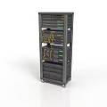 Electronic Equipment Storage Rack With Multiple Drawers And Cable Management