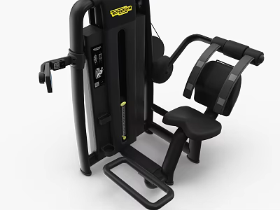 Seated Strength Training Sports Equipment With Black Frame And Control Panel For Gym Use 3d model