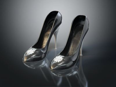 Modern high-heeled shoes 3d model