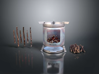 Aromatic Wax Warmer With Silver Base And Decorative Scented Sticks For Home Fragrance 3d model