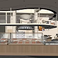 Modern Bubble Tea Shop Interior Design With Stylish Counter And Cozy Seating
